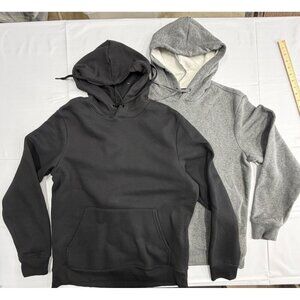 Athletic Works unisex hoodies Size M grey and black 2 sweatshirts